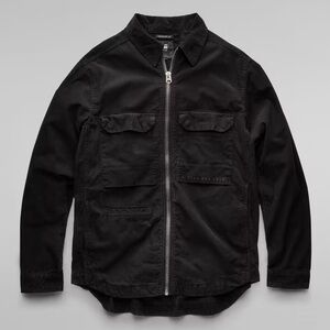 G-Star Men's Black Zip Cord Overshirt